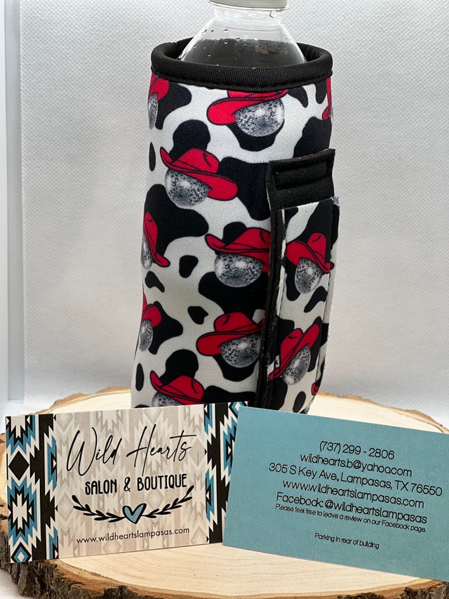 Neoprene Water Bottle Koozie 24 Ounce - Leopard Animal Print